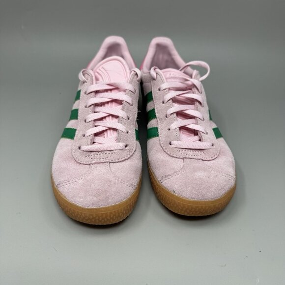 Adidas J "Clear Pink Court Green" Low Top Sneakers Kids 3.5 - Picture 4 of 9